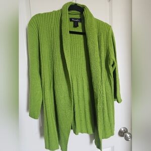 Denim&Co Vibrant Green Women's Cardigan